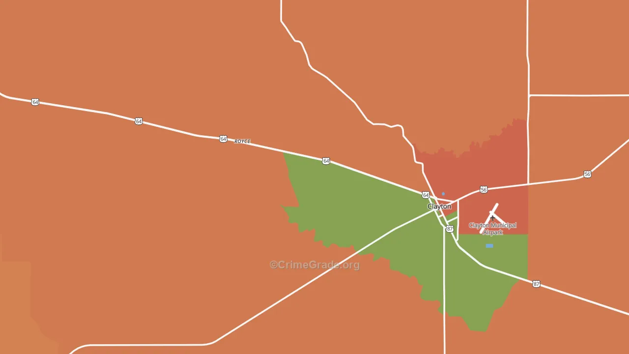 Union County, NM Map of Burglary Rates