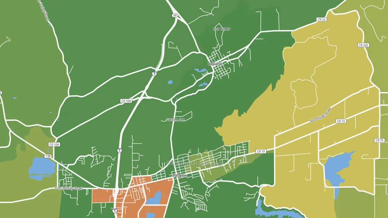 Union Gap, OR Map of Burglary Rates