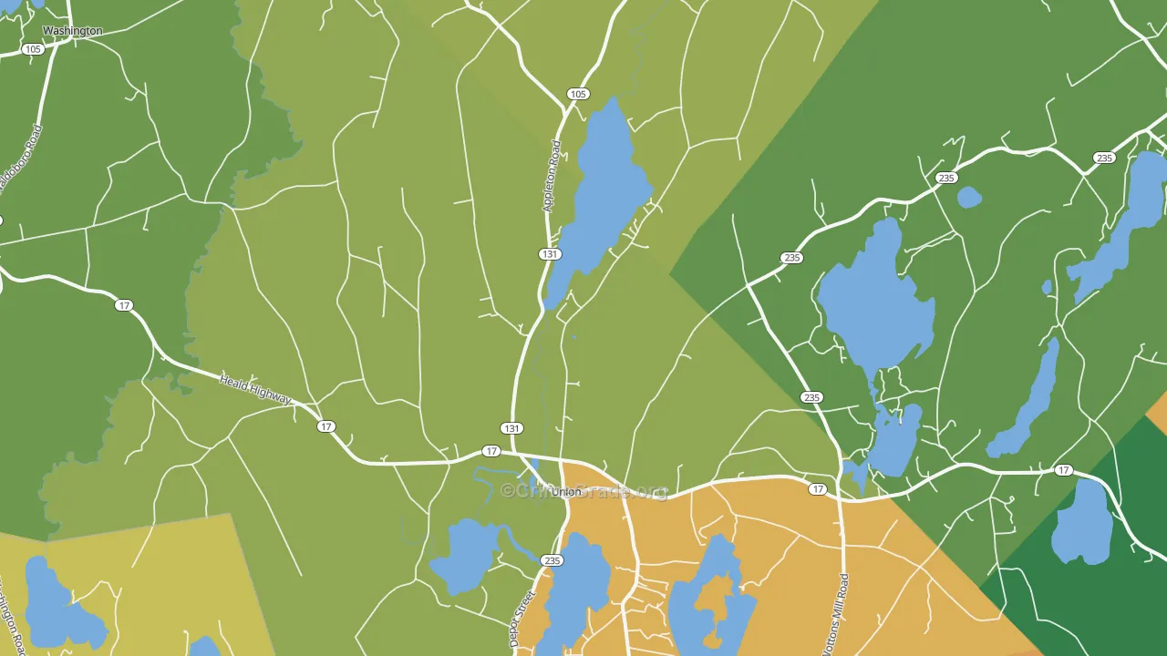 Union, ME Map of Burglary Rates