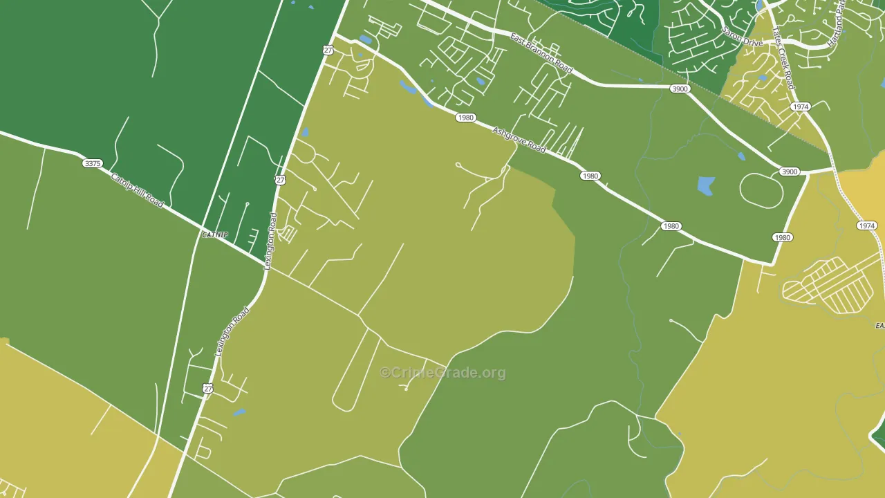 Union Mills, KY Map of Burglary Rates