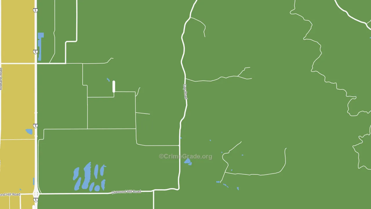 Union Point, OR Map of Burglary Rates