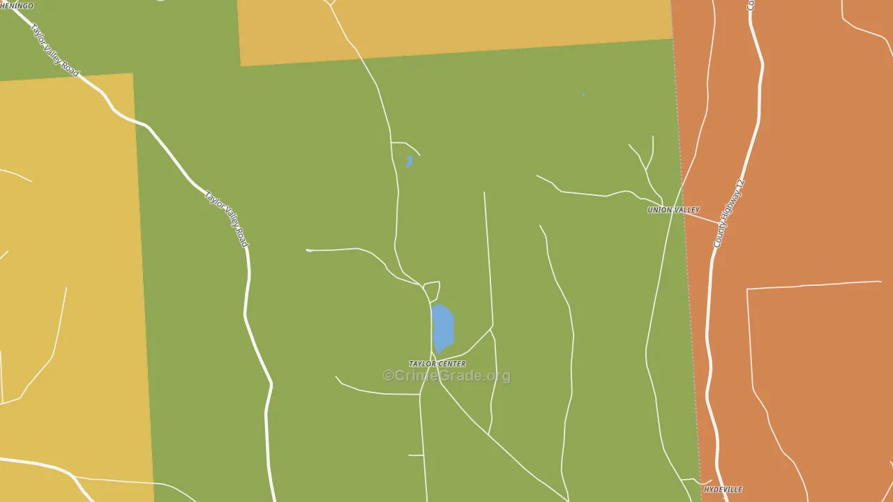 Union Valley, NY Map of Burglary Rates