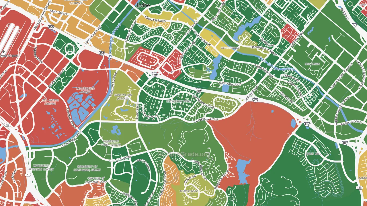 University Park, Irvine, CA Map of Burglary Rates