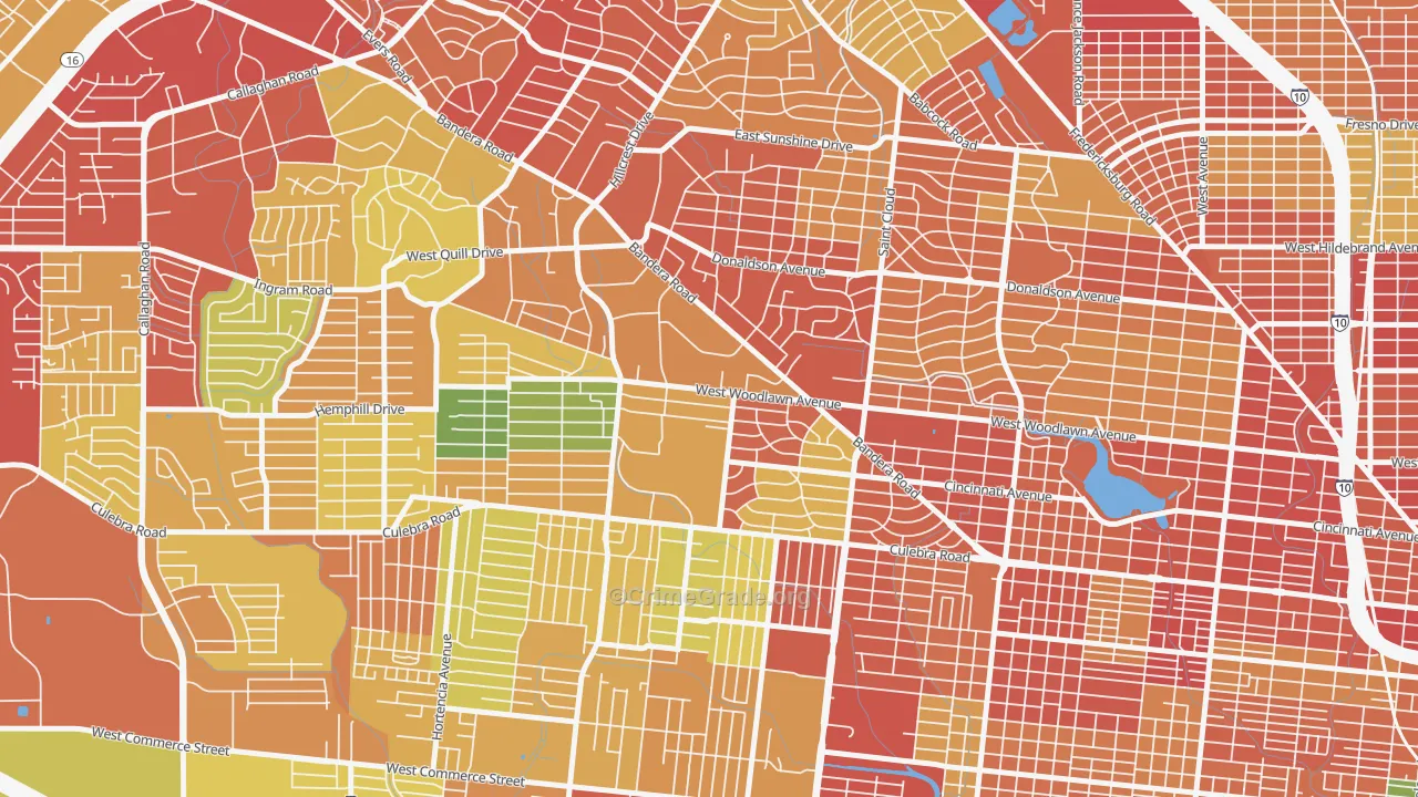 University Park-San Antonio, San Antonio, TX Map of Burglary Rates