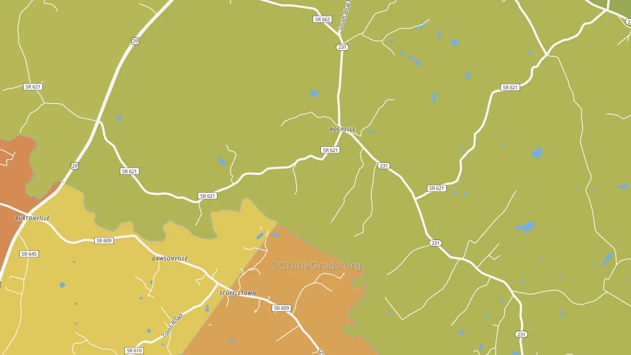 Uno, VA Map of Burglary Rates