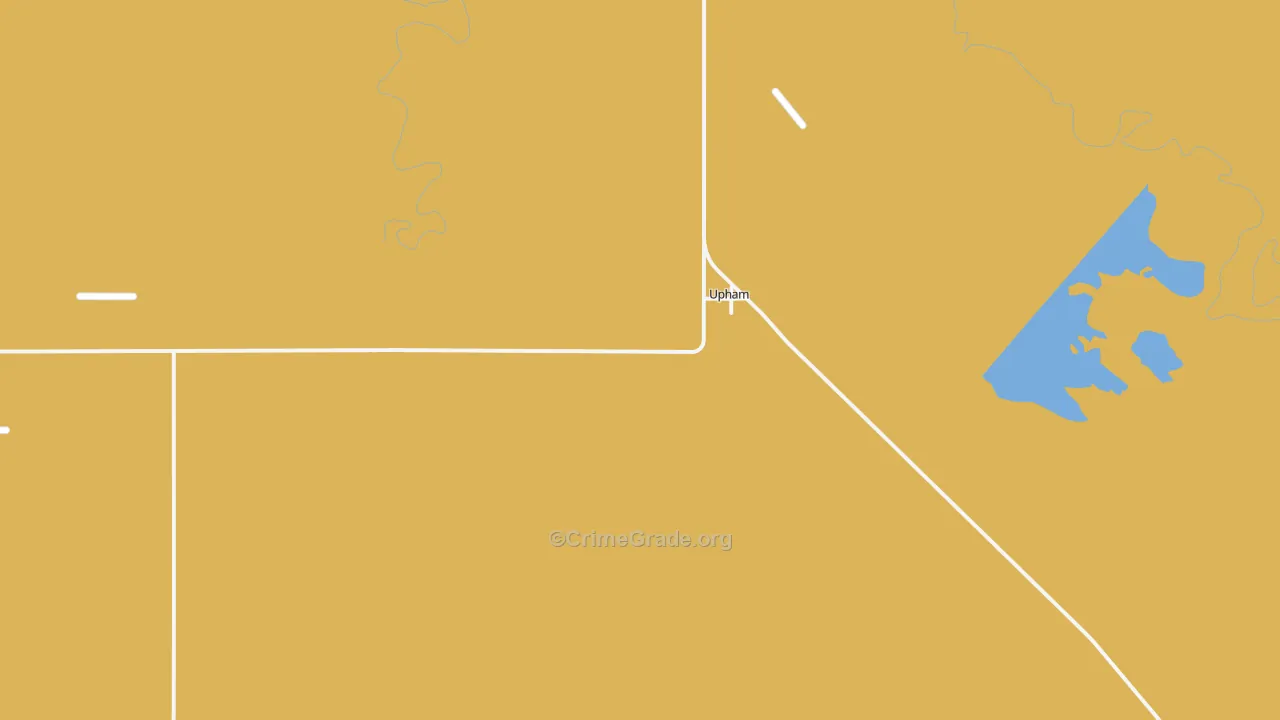 Upham, ND Map of Burglary Rates