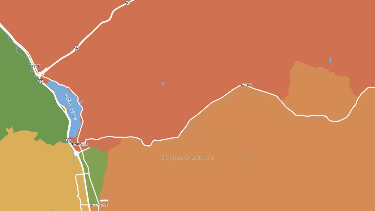 Upton, UT Map of Burglary Rates
