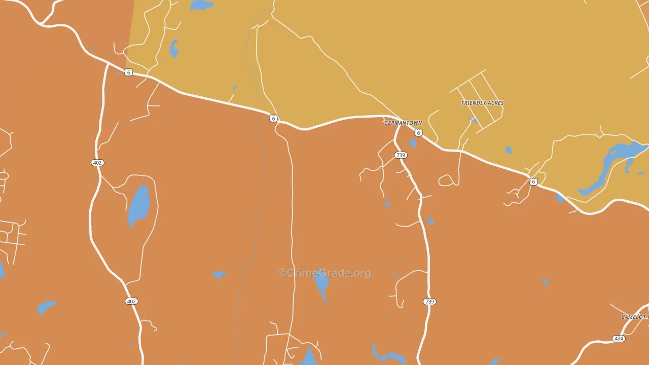 Uswick, PA Map of Burglary Rates