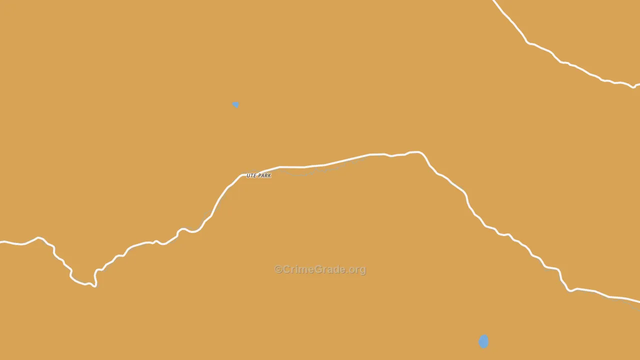 Ute Park, NM Map of Burglary Rates