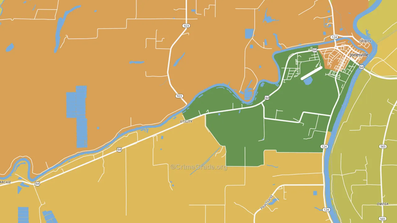 Utility, LA Map of Burglary Rates