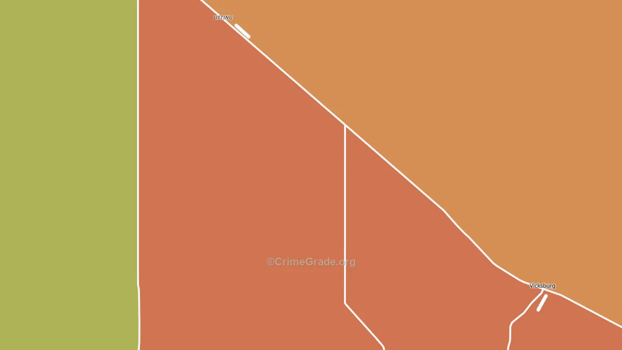 Utting, AZ Map of Burglary Rates