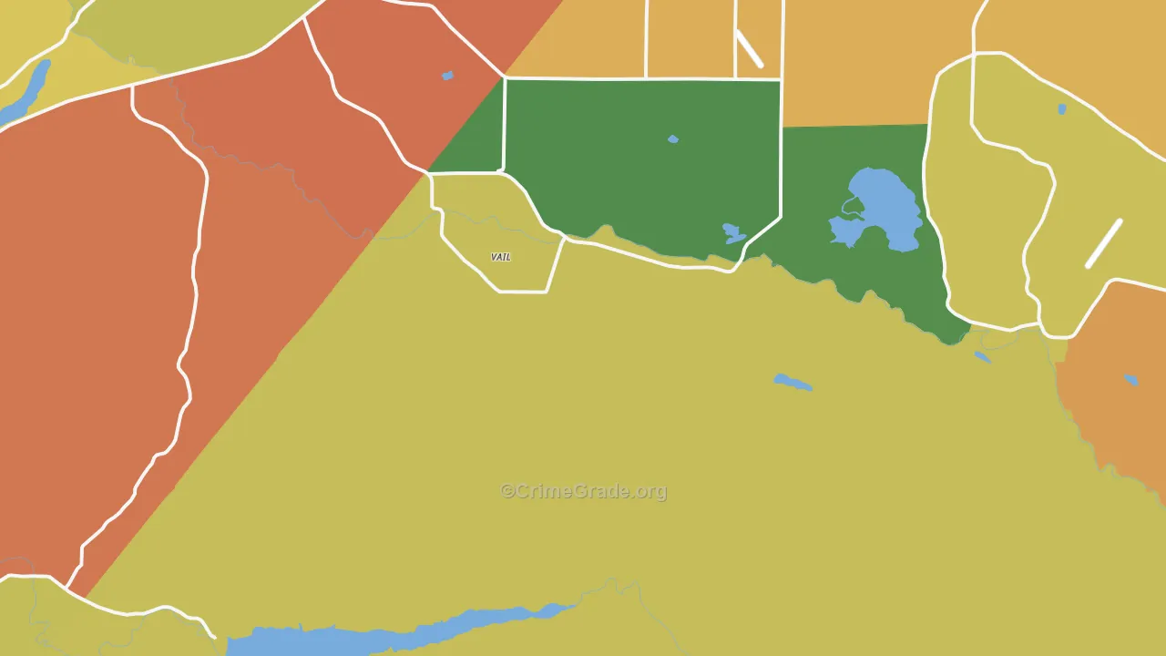 Vail, WA Map of Burglary Rates