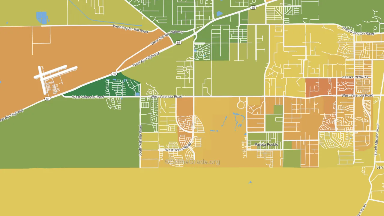 Valencia West, AZ Map of Burglary Rates