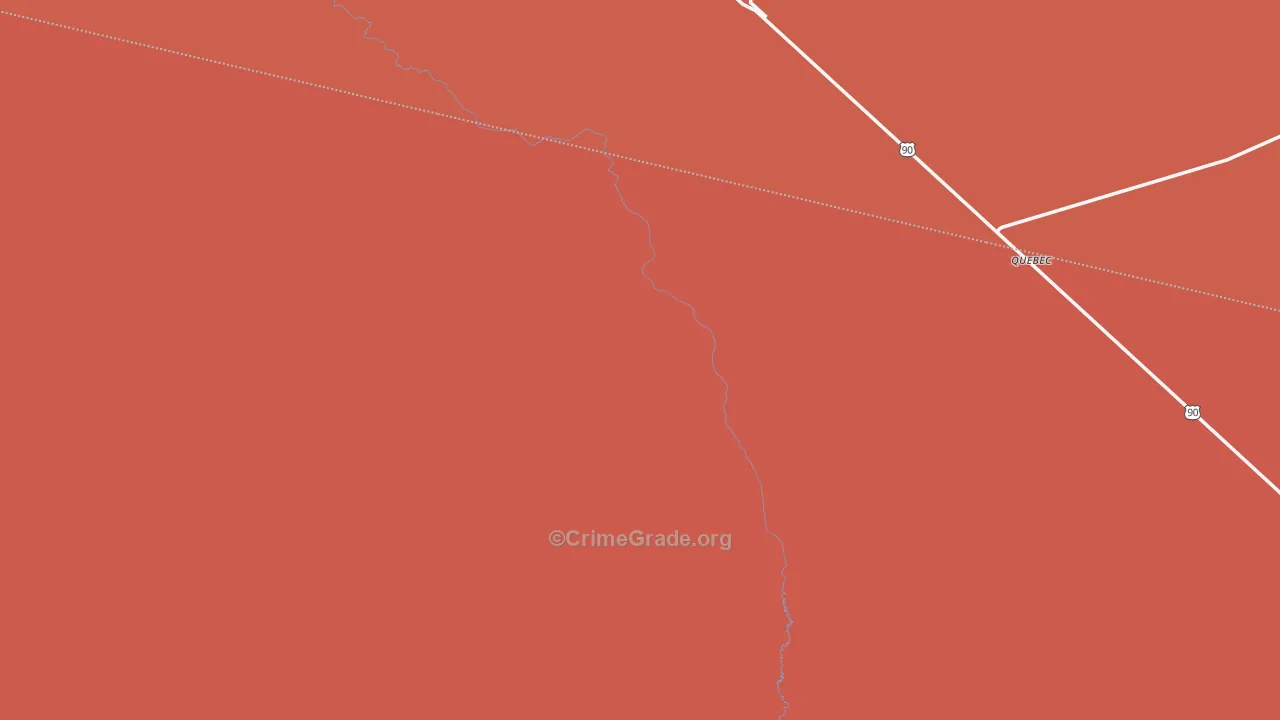 Valentine, TX Map of Burglary Rates