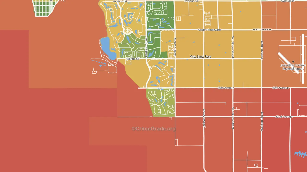 Valerie, CA Map of Burglary Rates