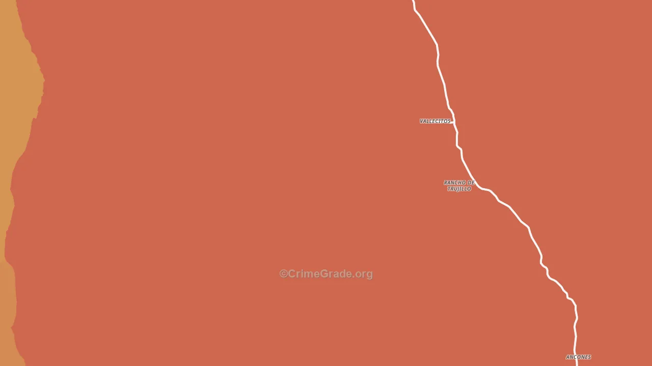Vallecitos, NM Map of Burglary Rates