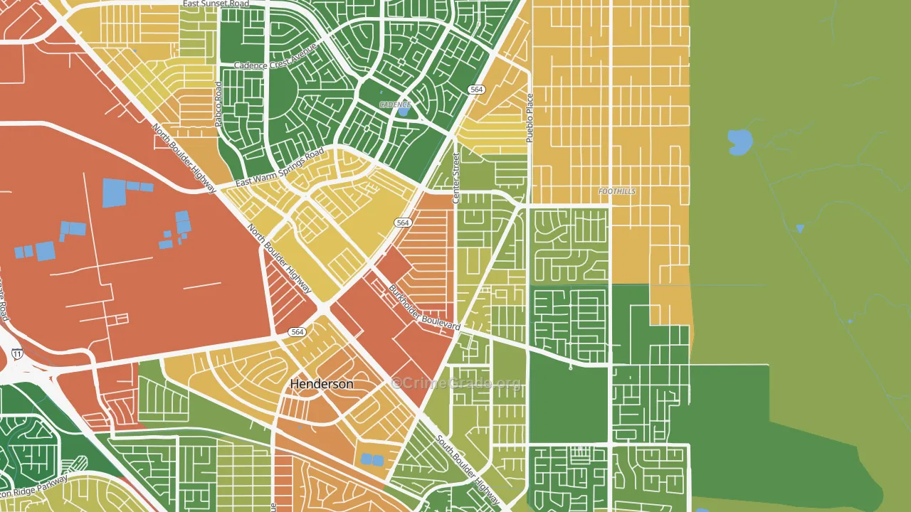 Valley View, Henderson, NV Map of Burglary Rates