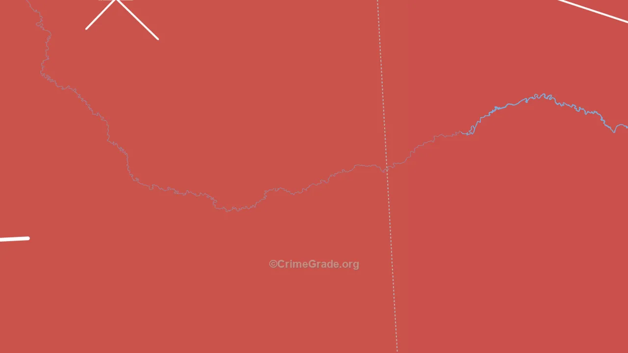 Valley Wells, TX Map of Burglary Rates