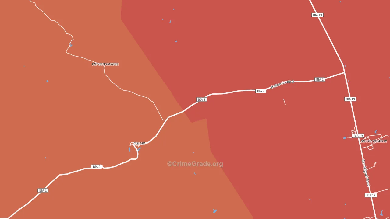 Vamori, AZ Map of Burglary Rates