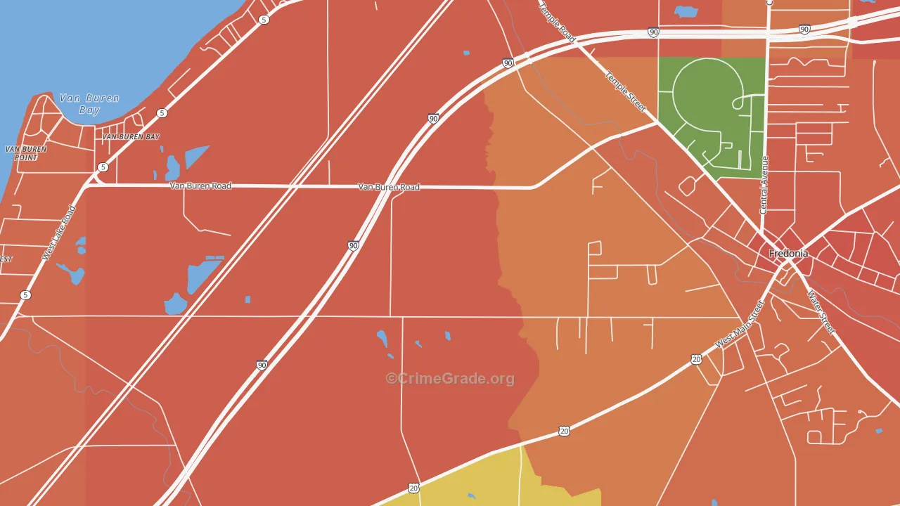 Van Buren Bay, NY Map of Burglary Rates