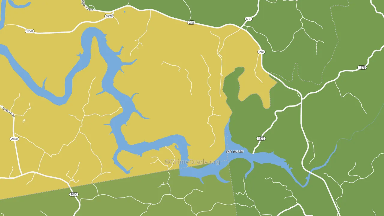 Van Buren, KY Map of Burglary Rates