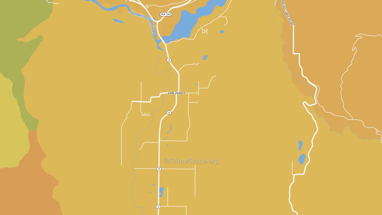 Van Zandt, WA Map of Burglary Rates