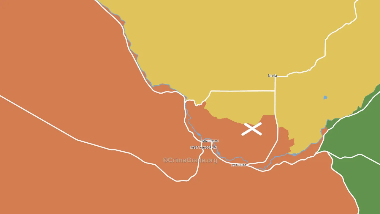 Vancorum, CO Map of Burglary Rates