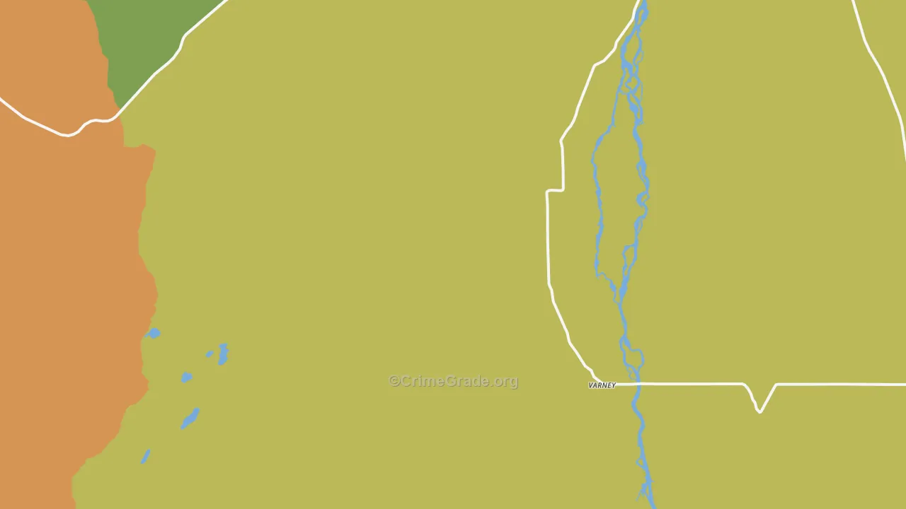 Varney, MT Map of Burglary Rates