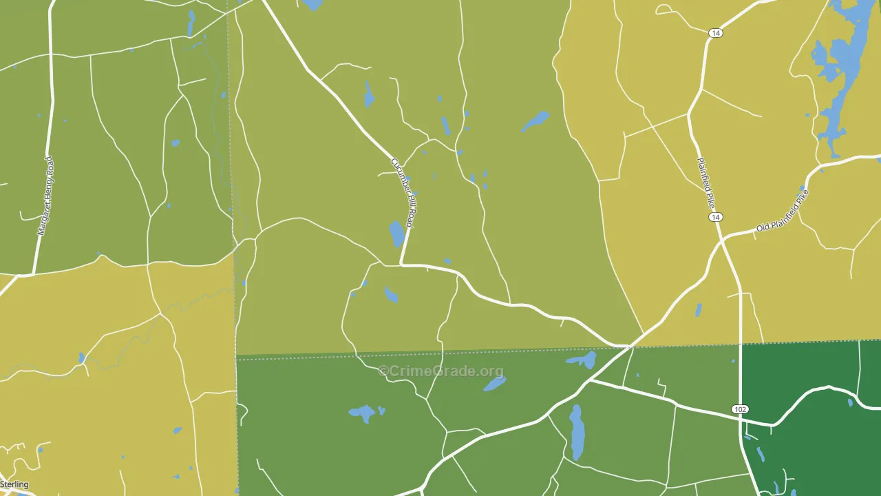 Vaughn Hollow, RI Map of Burglary Rates