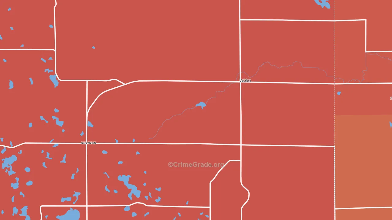 Veblen, SD Map of Burglary Rates