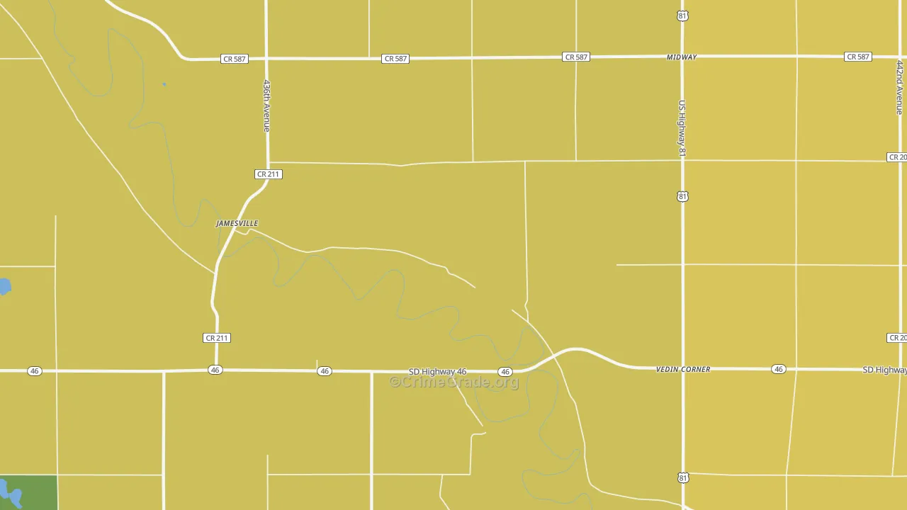 Vedin Corner, SD Map of Burglary Rates