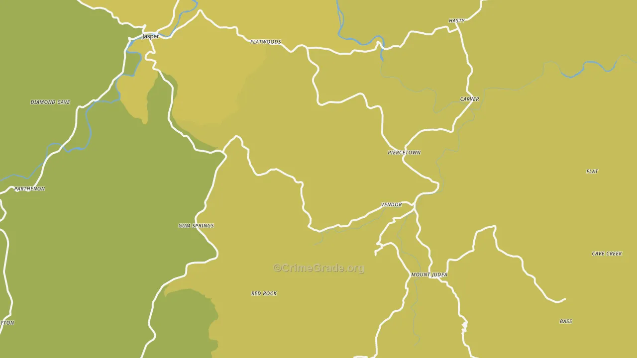 Vendor, AR Map of Burglary Rates