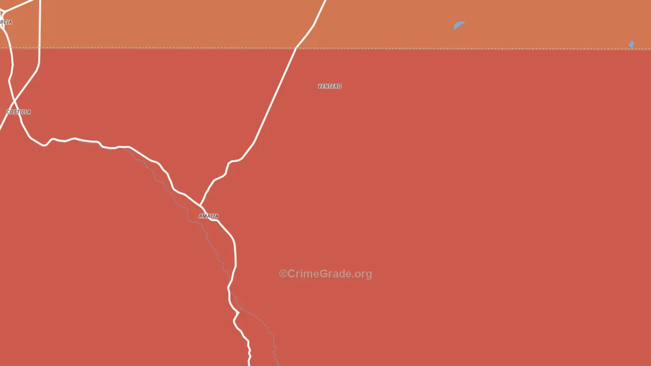 Ventero, NM Map of Burglary Rates