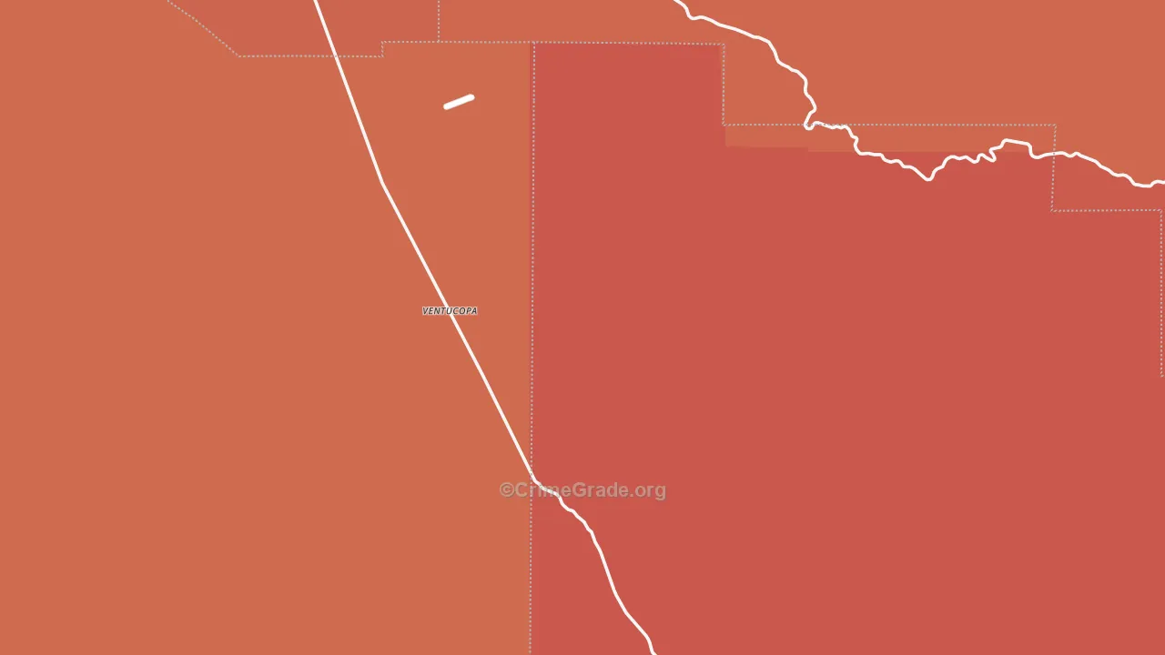 Ventucopa, CA Map of Burglary Rates