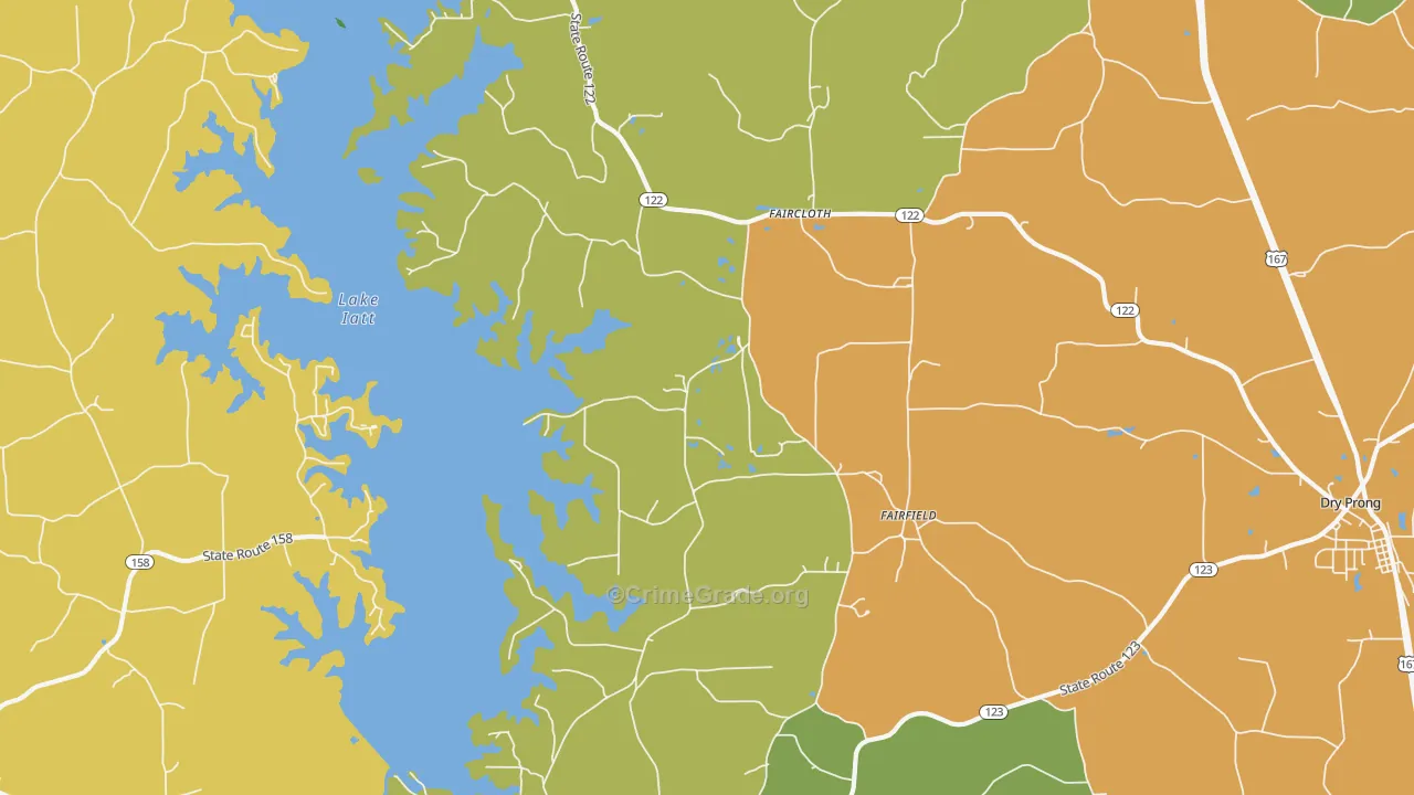 Verda, LA Map of Burglary Rates