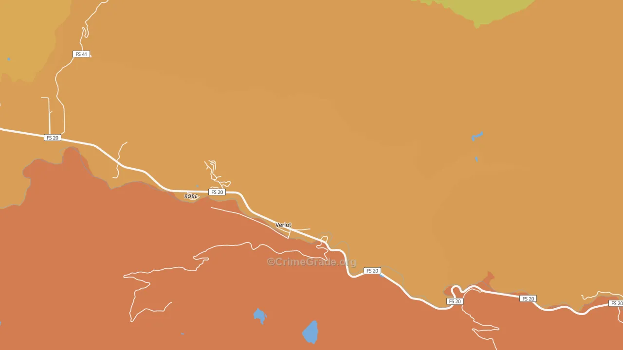 Verlot, WA Map of Burglary Rates