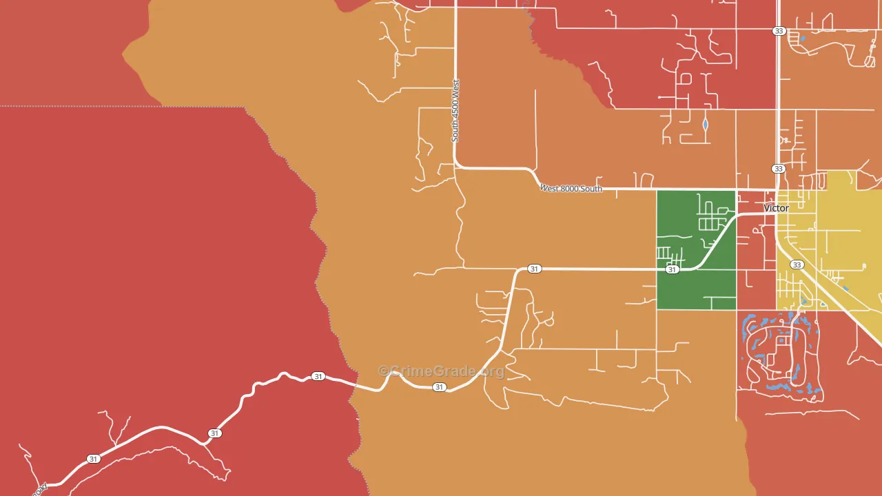 Vernon, ID Map of Burglary Rates