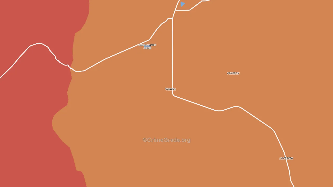 Vernon, UT Map of Burglary Rates