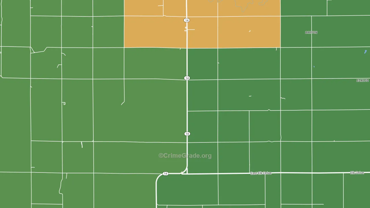 Vesper, KS Map of Burglary Rates