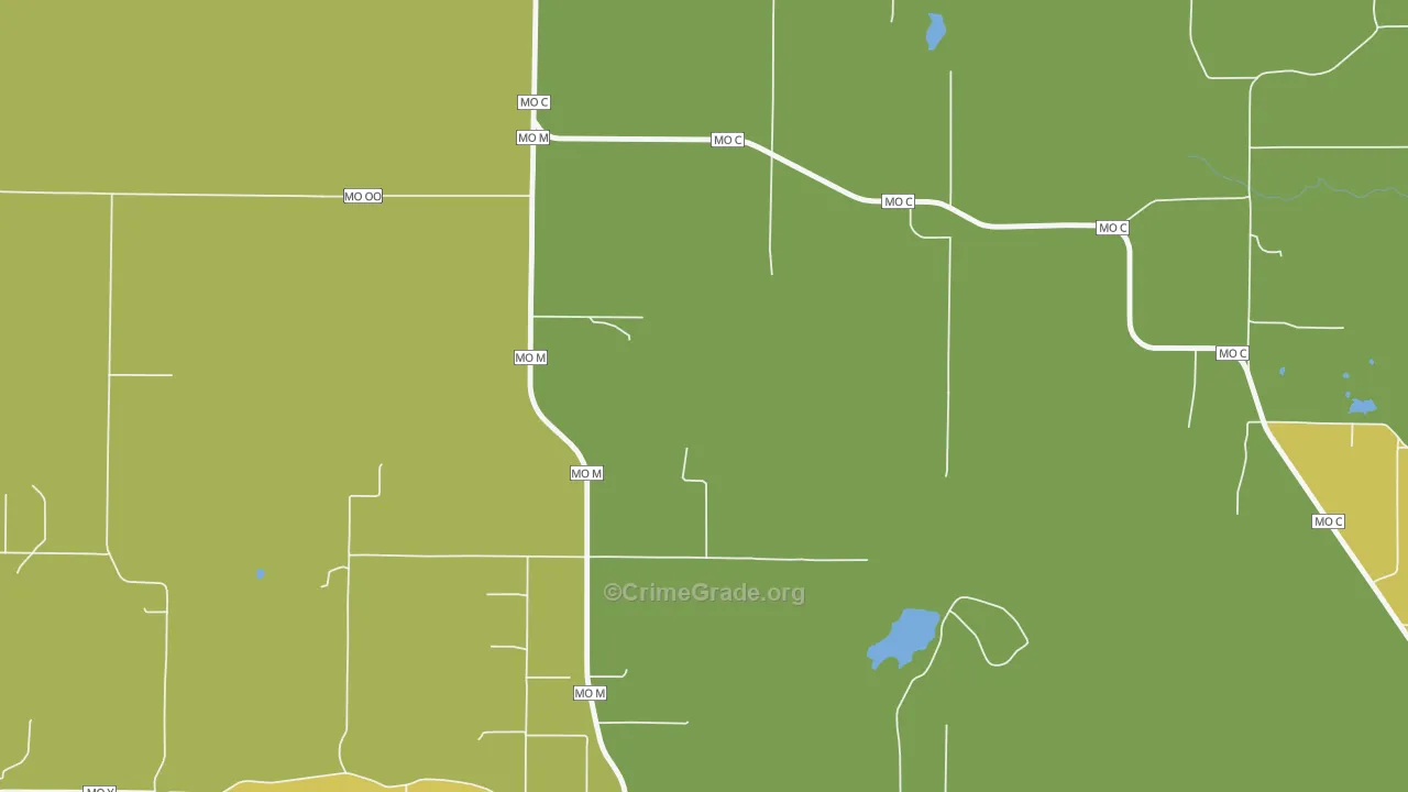 Vibbard, MO Map of Burglary Rates