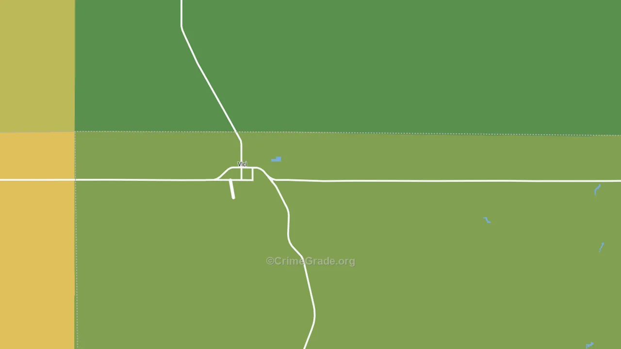 Vici, OK Map of Burglary Rates