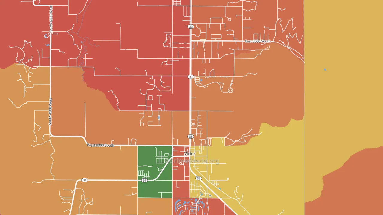 Victor, ID Map of Burglary Rates
