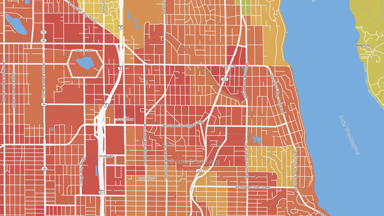 Victory Heights, Seattle, WA Map of Burglary Rates