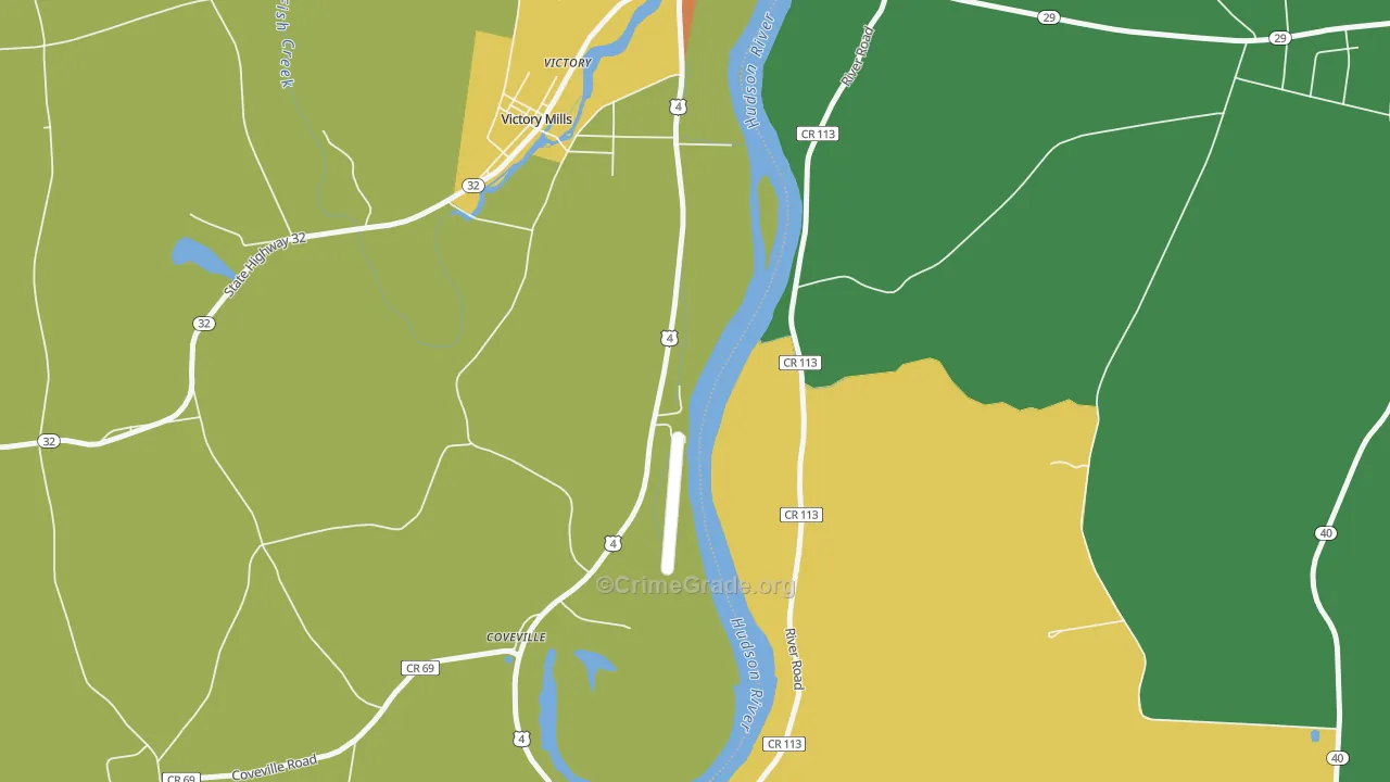 Victory Mills, NY Map of Burglary Rates
