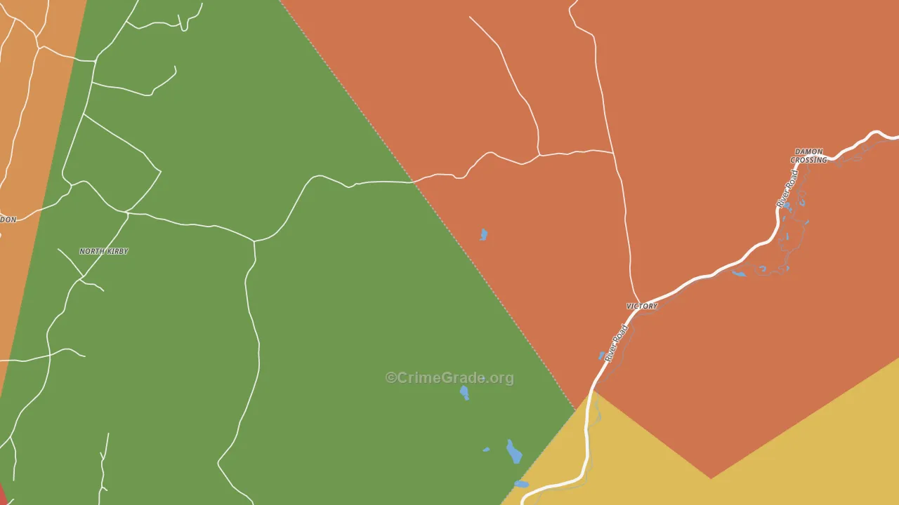 Victory, VT Map of Burglary Rates