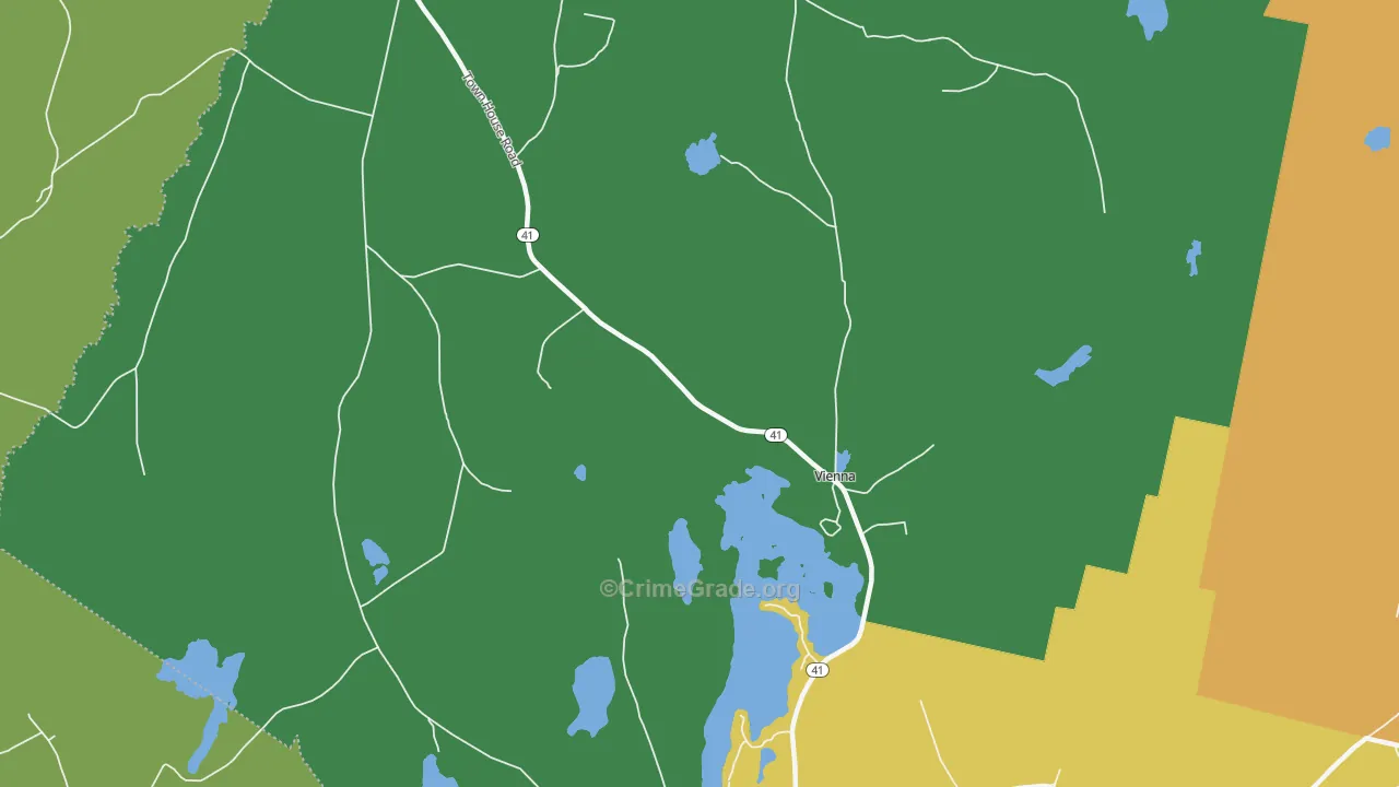 Vienna, ME Map of Burglary Rates