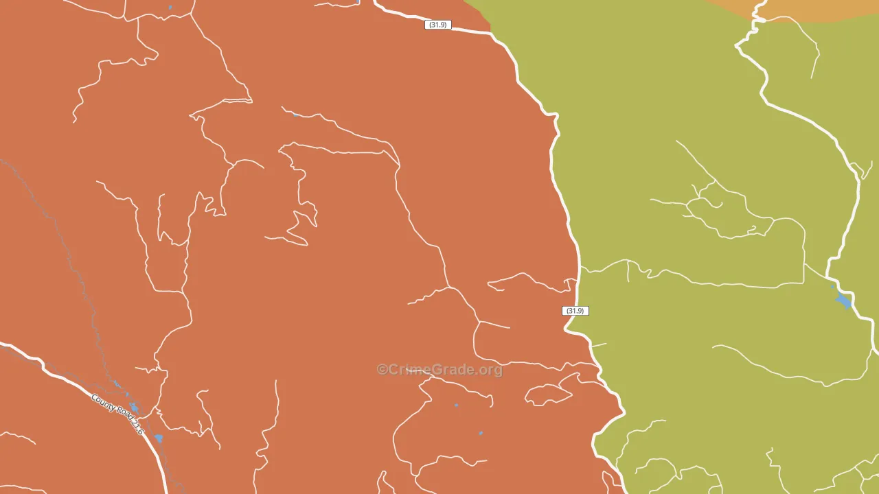 Vigil, CO Map of Burglary Rates