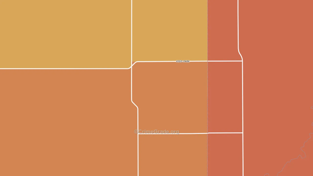 Vigo Park, TX Map of Burglary Rates
