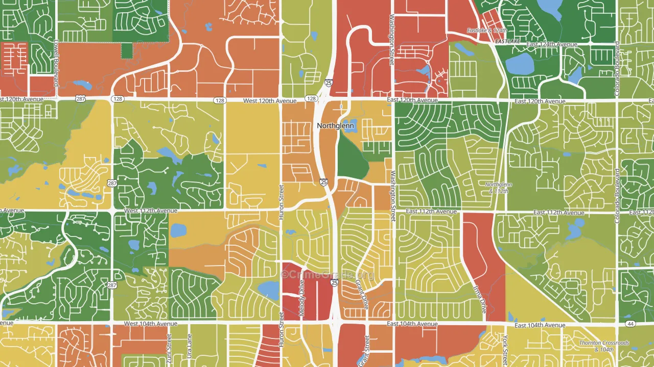 Village at North Hills, Northglenn, CO Map of Burglary Rates