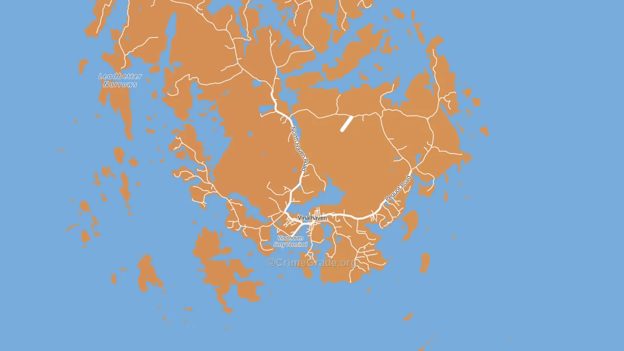 Vinalhaven, ME Map of Burglary Rates